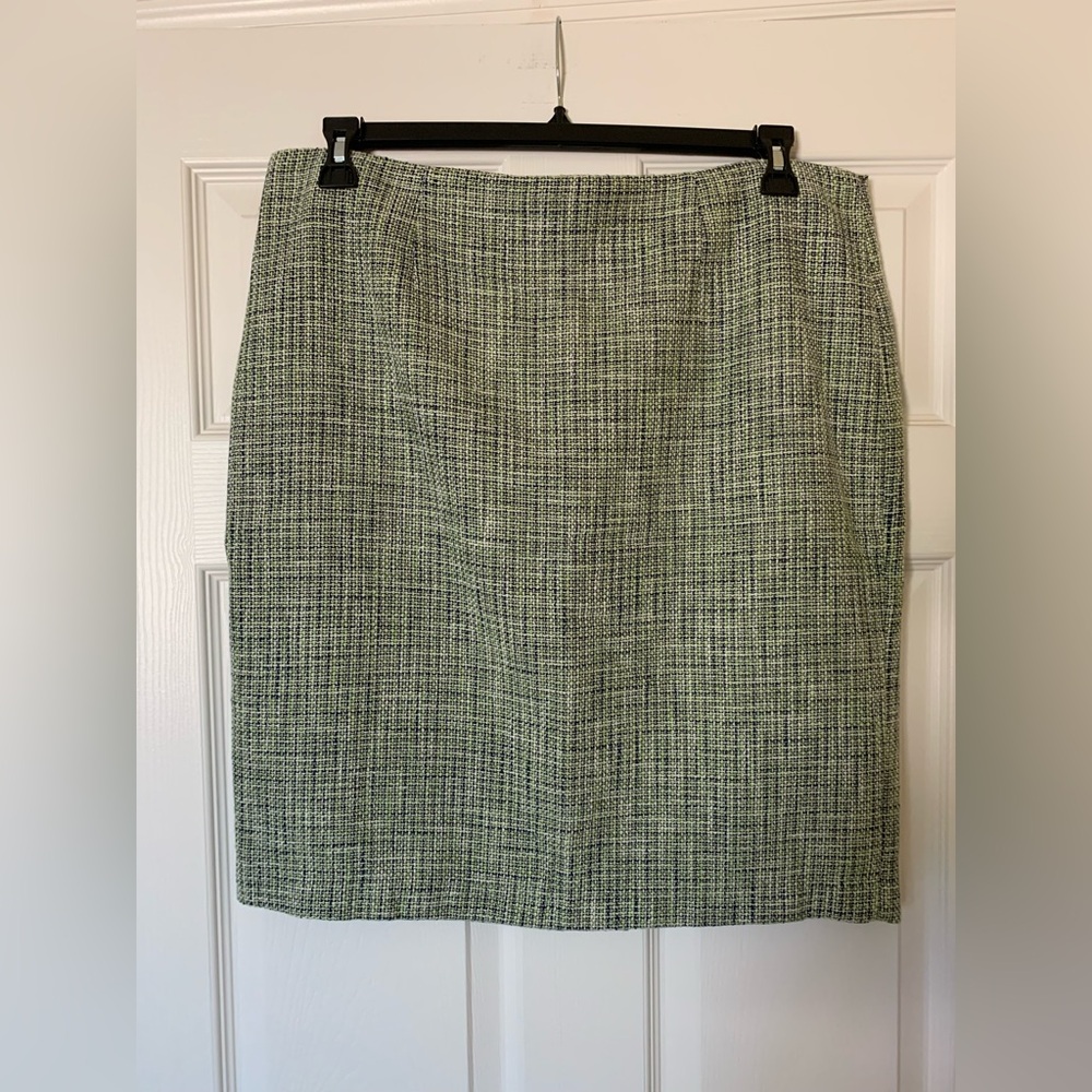Premise Textured Fabric Multicolored Knee Length Pencil‎ Skirt, Size 14